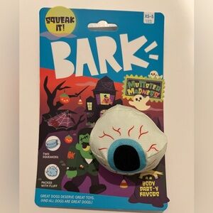 Dog Toy Bark Box XS Halloween Body Part-y Favors Eye Squeeker